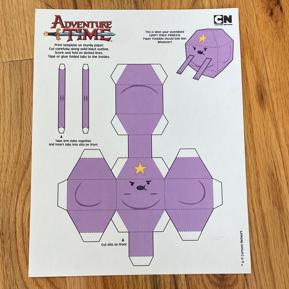 Adventure Time Paper Craft Set & Tattoo Pack - Picture 6 of 7